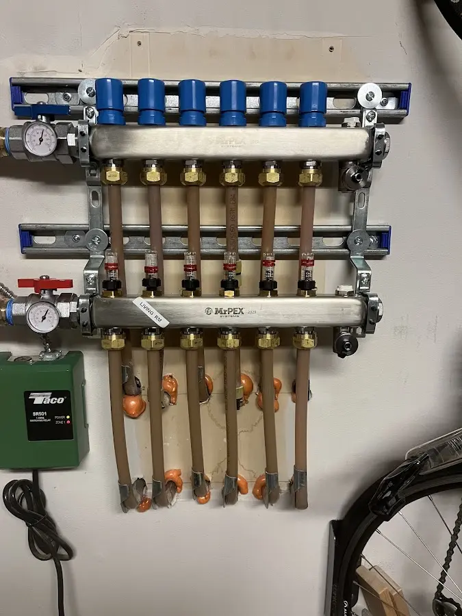 Plumber performing Gas Line Installation at a residential property in Sandwich